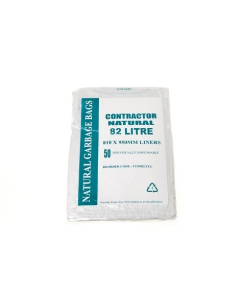 Austar CON82LTCL Contractor Garbage Bag 82L - Natural/Clear 950mmx810mm (250)