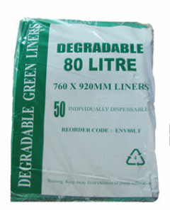 Austar ENV80LT EPI Degradable Garbage Bags 80L Green (250)