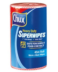Chux® 9316R Superwipes® Perforated Roll 30cm x 65m - Red