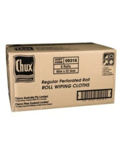 Chux 9318 Regular Wiping Cloth Roll Green 225mm x 65m (6)