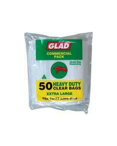 Glad XLCL50/4 75L Clear Heavy Duty (200)