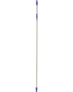 Broom Handle - Metal 22mm Thread x 1.35m White/Blue