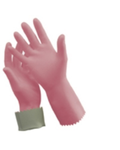 Oates 165823 Gloves Rubber Silverlined Pink 9-9.5