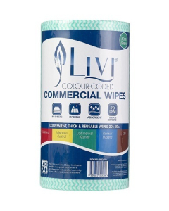Livi® 6006 Commercial Wipes Roll 30cm x 45m - Green