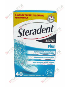 Steradent 0390580 Denture Cleansing Tablets Active Plus (48)