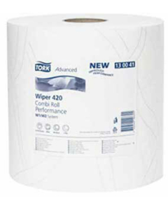 Advanced 420 Performance Combi Roll Wipes - White W1/W2