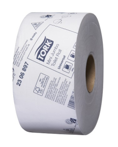 Tork® 2306897 Mini Jumbo Toilet Roll 1 Ply 12 Rolls x 400m Universal T2