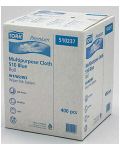 Premium 510 Multipurpose Combi Roll Wipes -  Blue W1-3