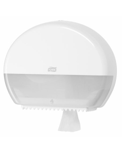 Tork Mini Jumbo Toilet Roll Dispenser - White T2